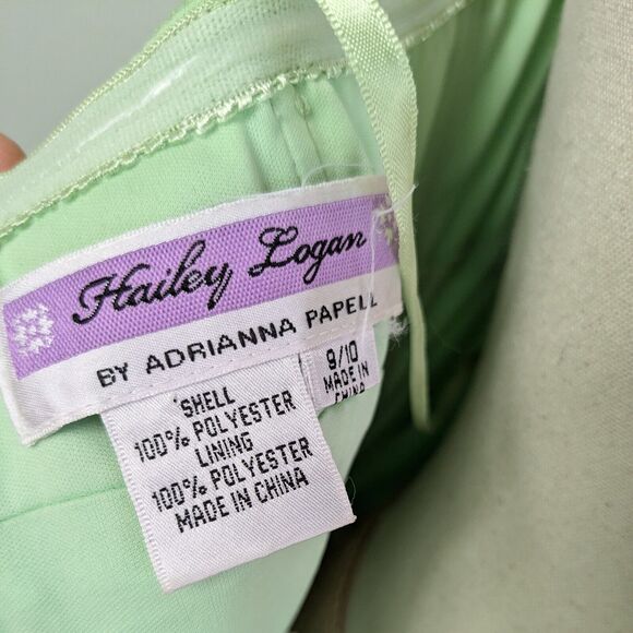 Papell Prom Dress Maxi Gown 10 Green Fairy Y2K Mermaid Tulle Glam Sequin NWT - Picture 10 of 11